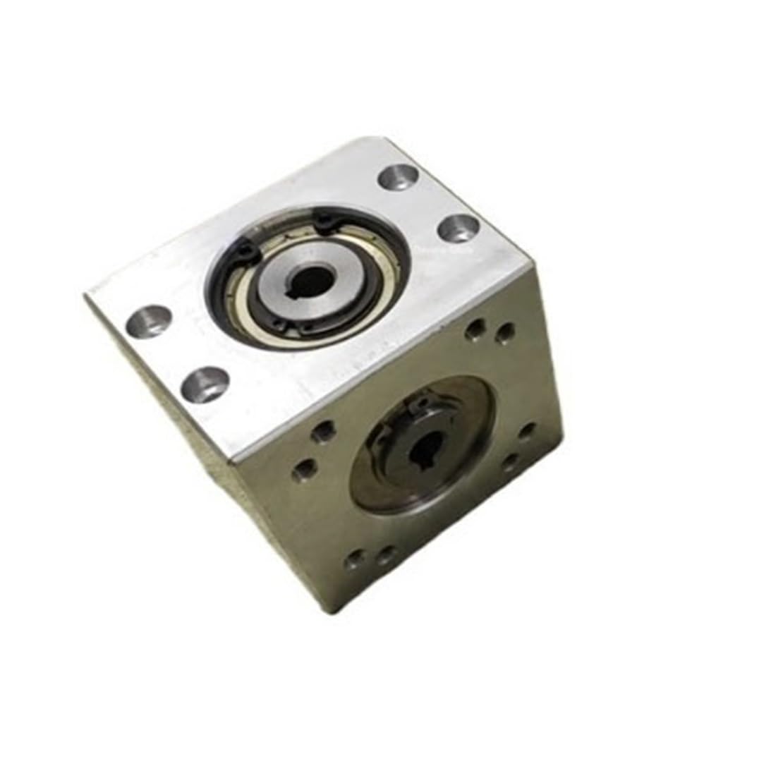 Mechanical Steering 1pcs Aluminum Corner Device Gearbox 8mm Keyway Hole 1:1 Ratio Bevel Gear Reduction Commutator DIY Steering Case Direction Transmission