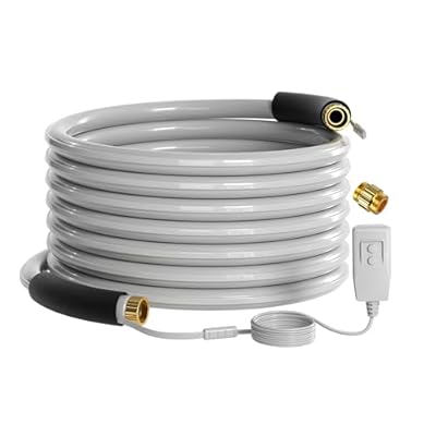 Giraffe Tools 50FT Heated Water Hose for RV with GFCI, 5/8" I.D Lead and BPA Free Heated Drinking Hose for Camper Withstand Down to -40? 533 Watts