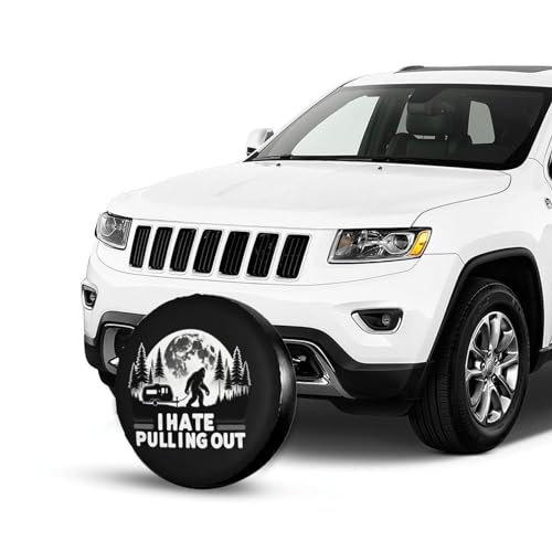 Image of I Hate Pulling Out Bigfoot Decorative Weatherproof Wheel Protector Cover Universal Fit Spare Tire Cover for RV, SUV, and Camper Trailers 16 in