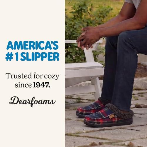 Image of Dearfoams Men's Brendan Indoor /Outdoor Breathable Memory Foam Clog House Shoe with Wide Widths Slipper