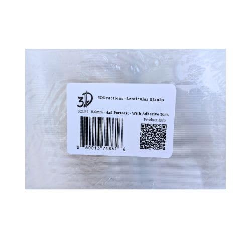 Lenticular Blank Sheets 52 LPI with Adhesive (Landscape, 4x6)