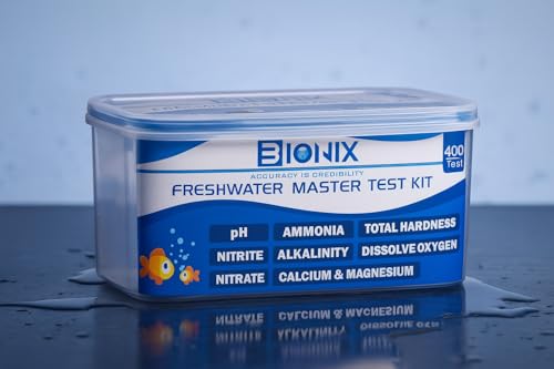 BIONIX Fresh Water Testing kit for pH,Total Hardness,Ammonia,Alkalinity,Dissolve Oxygen,Calcium,Magnesium,Nitrite & Nitrate (400 Test) | Master Test Kit for Aquarium and Fish Farming.
