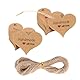200 Stück Geschenkanhänger Handmade with Love Anhänger Hochzeit Anhänger Kraftpapier Etiketten mit 20M Juteschnur Herz Hochzeit Papieranhänger für Valentinstag Weihnachten Geschenkverpackung
