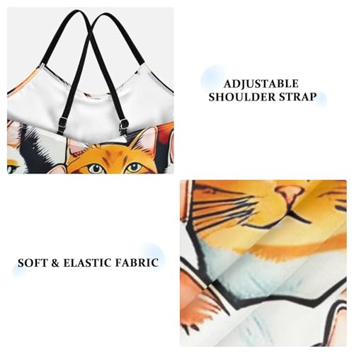 Cats Bathing Suits Kids Quick Dry Crossback Toddler One Piece Swimsuit 3T3