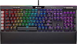 Corsair K95 Platinum XT RGB Mechanical Gaming Keyboard (Cherry MX RGB Speed Keys: Linear and Rapid, Per Key Multi-Colour RGB Backlighting, Detachable Plush Palm Rest, QWERTY UK Layout) - Black