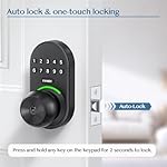 Keypad Smart Door Knob Lock, Yamiry Keyless Entry Digital Lock with Handle, Electronic Code Knob for Front Door, Easy Installation - Image 3