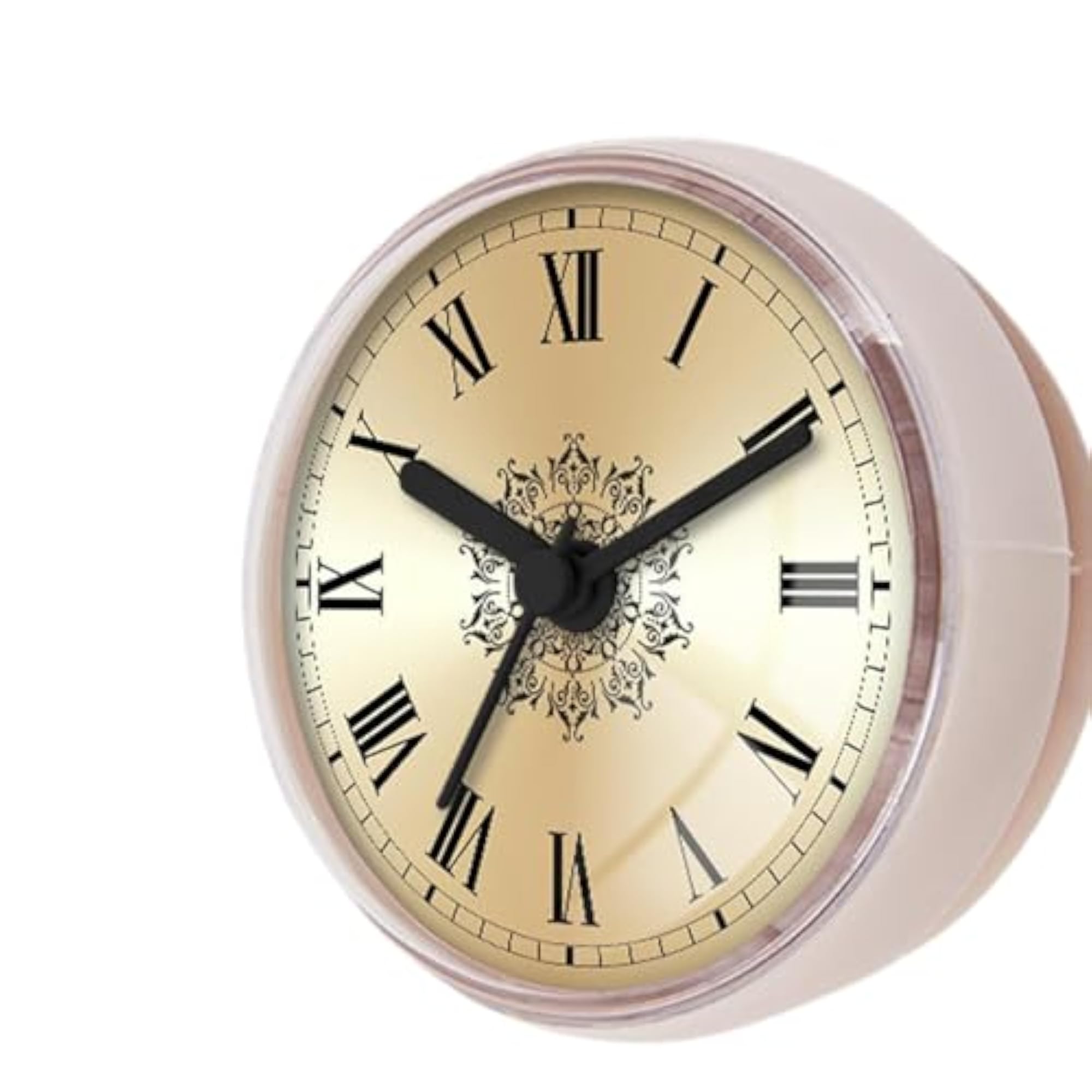 Waterproof Round Shower Clock with Suction Cup, White