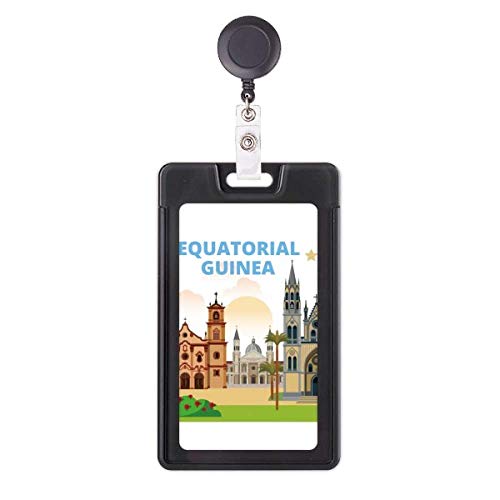 Étui de carte Castle Guinée équatoriale parfait au bureau avec badge rétractable