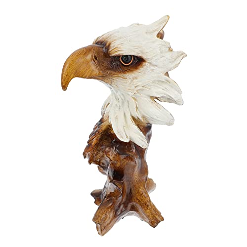 STOBAZA 1Pc Realistic Eagle Head Craft for Home Desktop Decor Lifelike Animal Adornment Unique for Friends and Family Material Design