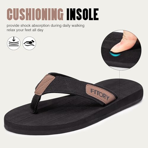 Image of FITORY Men's Flip-Flops, Thongs Sandals Comfort Slippers for Beach