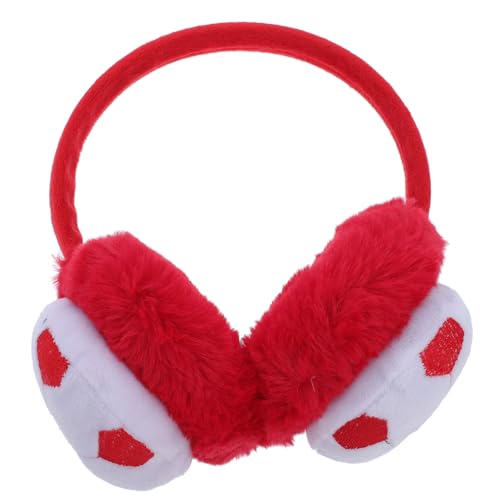 Ipetboom Durable Plush Ear Muffs for Lovely Warm Protective Earmuffs for Winter Sports Outdoor Activities Portable Football Design