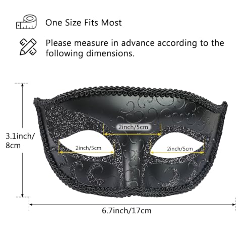 Image of Coddsmz Couple Masquerade Mask Set - Venetian & Mardi Gras Mask for Women & Men