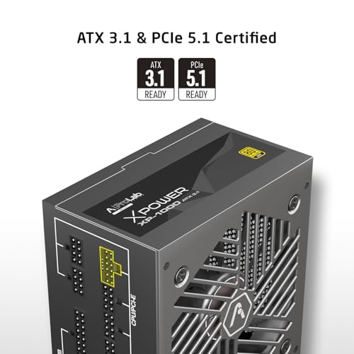 Image of ProLab Design XPower XP-1000 Power Supply Unit|1000w 80+Gold|Fully Modular|Japanese Capacitor|ATX 3.1 PCIE 5.1 Support|450w 12v-2x6 Connector|120mm Hydro Bearing Fan|Black Flat Cables|5 Year Warranty