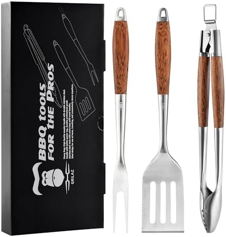 Heavy-Duty ​Panga-Panga​ BBQ Grilling Tools Set. Extra Thick Stai...