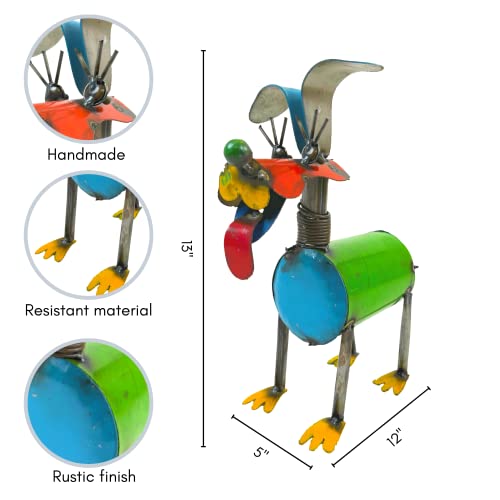 Rustic Arrow Small Fido Spring Neck Dog For Decor, 12 By 6 By 13-Inch, Multicolor #TOP5