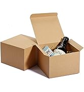 Mesha Gift Boxes 5x5x3.5 Rustic Kraft Gift Boxes with Lids, 10 Pcs, Bridesmaid Proposal Box, Godm...