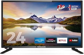 Ferguson F2420RTS V2 24 inch Smart HD Ready LED TV with streaming apps Netflix, Prime Video, Disney+, BBC iPlayer, ITV Hub, etc, Made in the UK