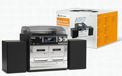 Denver DAB/DAB+ MRD-166 Turntable, Cassette Player, HiFi CD Playe...