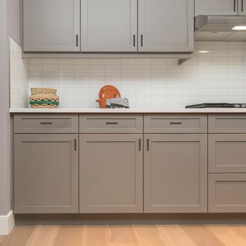 Image of Ravinte 1 Pack Solid 3-1 /2 Inch Kitchen Square Cabinet Handles Matte Black Pulls Drawer Pulls Kitchen Cabinet Hardware Flat Black Handles