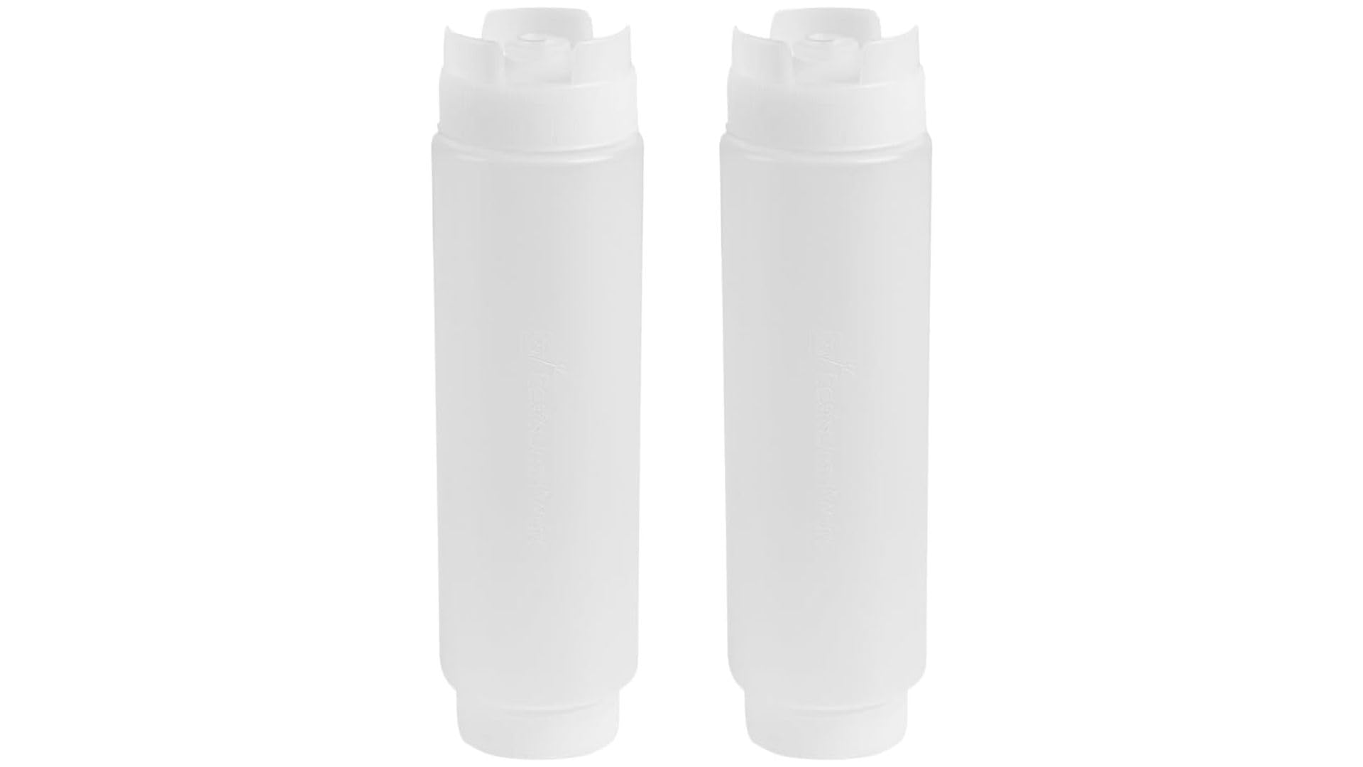 Olrada Transparent Orignal First FIFO Bottle 650 ML | Plastic Squeeze Bottles for Ketchup BBQ Sauce Syrup Condiments Mustard Mayo Hot Sauce Olive Oil Dressing (2 Pcs)