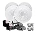 Dynamic Friction Company Front Rear Geospec Brake Rotors with 5000 Advanced Brake Pads includes Hardware 4514-48019