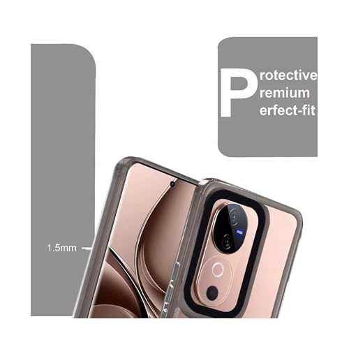 Image of A rtistque Ultra Stylish Back Cover Case for Vivo V40 5G / V40 Pro 5G / T3 Ultra 5G | Premium Shockproof TPU | Protective Design | Vivo V40 5G / V40 Pro 5G / T3 Ultra 5G Cover - Black