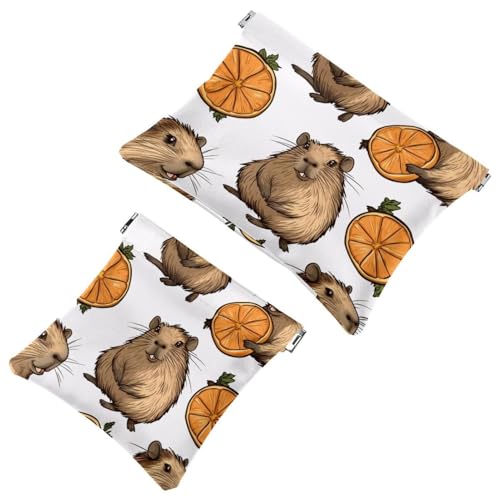 Trousse da tascabile impermeabile senza cerniera con chiusura automatica per ragazze mini borsa per simpatica faccia di gattino e cucciolo con occhiali Multicolore 03 donna pelle