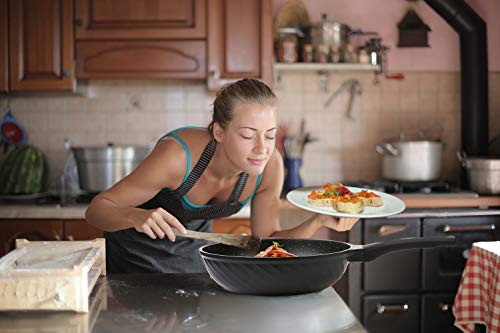Cainfy Woks and Stir Fry Pan with Lid, Nonstick Wok Pan Induction Compatible 12 Inch