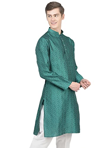 Image of SG LEMAN Knee Length Solid Kurta for Men | Silk | Long Sleeve | Ethnic Wear for Men | Party and Weeding wear Kurta