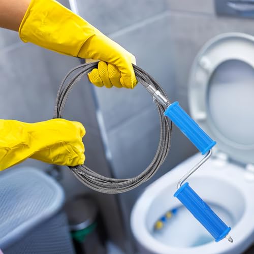 Desatascador de tuberías para baño y cocina Gadpiparty con muelle flexible 5m 6