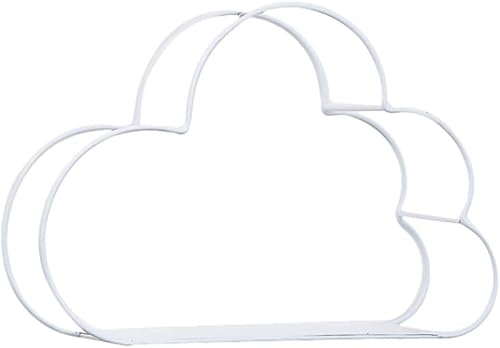 Estante de almacenamiento de metal con forma de nube, estantes de pared flotantes, estantes de almacenamiento de hierro, organizador de decoración