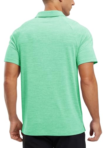 Image of Rdruko Men's Polo Shirts Short Sleeve Quick Dry Outdoor Golf Sports Shirts with Pocket