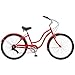Schwinn Mikko Adult Beach Cruiser Bike, Featuring 17-Inch/Medium Steel Step-Over Frames, 7-Speed Drivetrains, Red