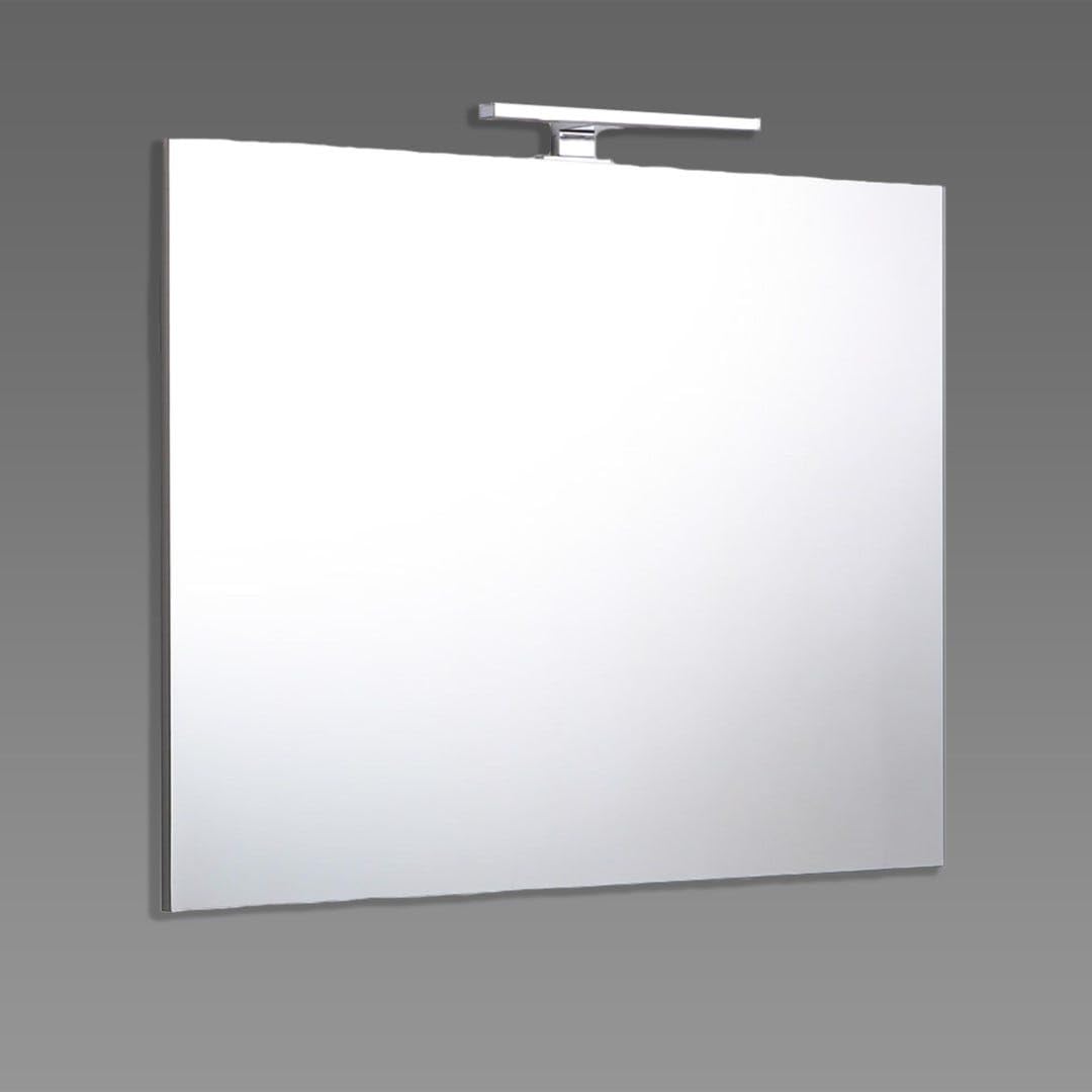 Kiamami Valentina - Specchio Bagno 90X60 E Con Applique Led Cromata