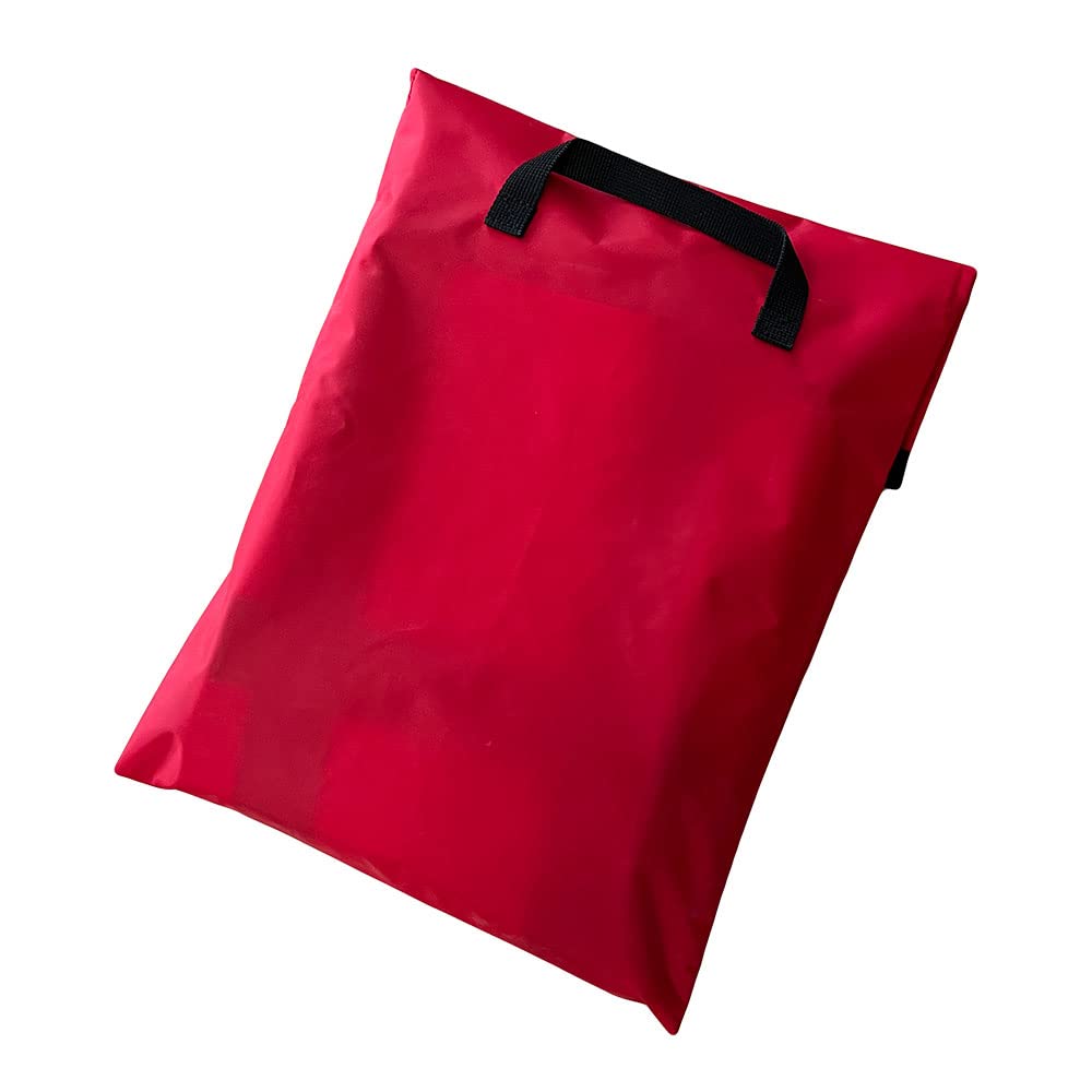 Tragetuch Rettungstuch DIN EN 1865 - Patiententrage Bergetuch aus PVC-Plane mit Fußsack, 10 Tragegriffe, bis 150 kg, Rettungsdienst für Notfallausrüstung, inkl. Transporttasche rot