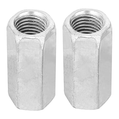 Écrou hexagonal long acier carbone 2pcs M16*50 filetés galvanisés