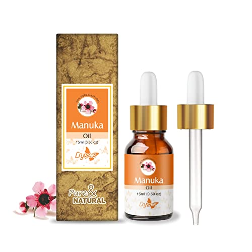 Image of Crysalis Manuka (Leptospermum Scoparium) | 100% Pure & Natural Undiluted Essential Oil | Steam Distilled Oil for Skincare & Hair care- 15Ml With Dropper