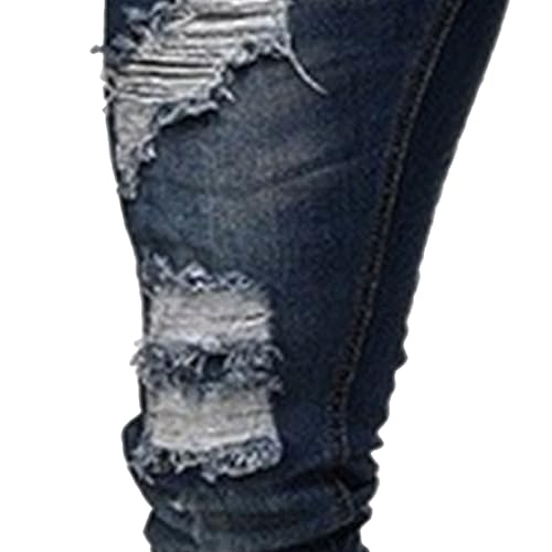 JEsilunmaMY Men's Slim Fit Ripped Skinny Jeans Distressed Stretch Destroyed Denim Pants Fashion Comfort Casual Jean Pants4