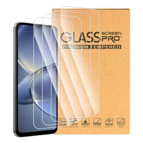 ESACMOT 4 �p�b�N �����ޗ� Doogee Note 56X (6.52 �C���`) �Ƃ̌݊������� ��ʕی�t�B���� - 9H�d�x HD�N���A �w��h�~ �ی�t�B����