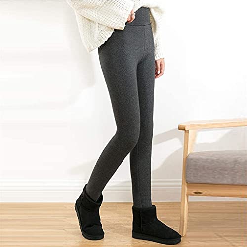 Leggings térmicos grises XXXL para mujer con forro de vellón 4