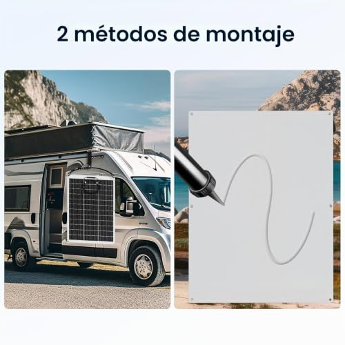 Panel solar flexible 130W para evitar baterías descargadas en autocaravanas y barcos 7