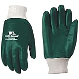 Wells Lamont Slip-On PVC Coated Work Gloves | Chemical & Liquid Resistant, Cotton Lined | Large (180)