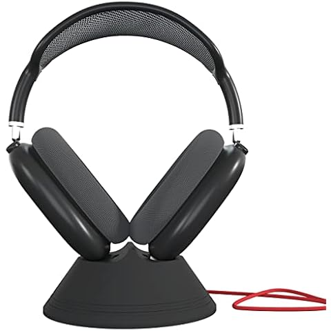 HASVREOG Headset Headphone Stand Station Charging Base Compatible with AirPods Max Magnetic Headphone Stand Charger Headphone Storage Holder Charging Dock Station for AirPods Max (Black) Cover