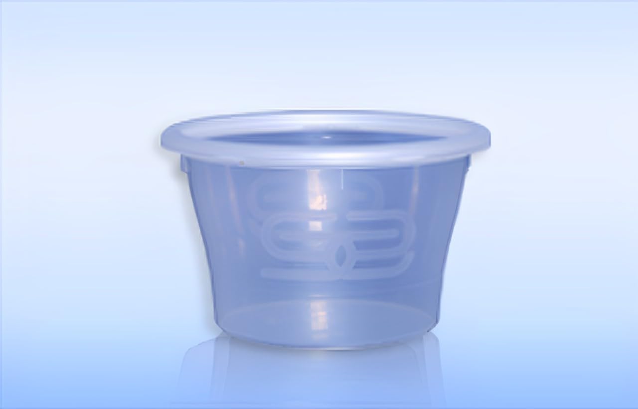 encase 50 Satco Plastic Food Takeaway Microwave Heavy Duty Cups with Lids 2oz 4oz 8oz 12oz 16oz (Clear, 16oz)