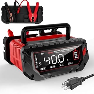 YHCHKJ 40Amp: 6/12/24V Smart Battery Charger – Automatic Maintainer, Trickle Charger & Desulfator with Overcharge Protection & Temperature Compensation – for Lead-Acid & Lithium & LiFePO4 Batteries