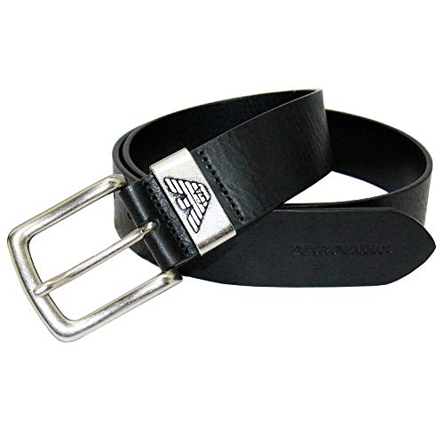 [エンポリオアルマーニ] ベルト メンズ ブラック レザー Y4S201 YDD6G 80001 (95cm) [並行輸入品]