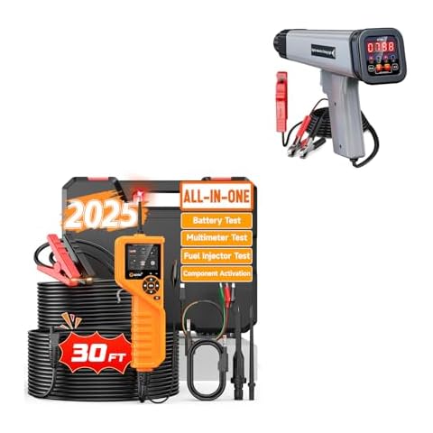 KZYEE KM601 Super Probe Circuit Tester with KT60 Engine Timing Light with Tachometer Cover