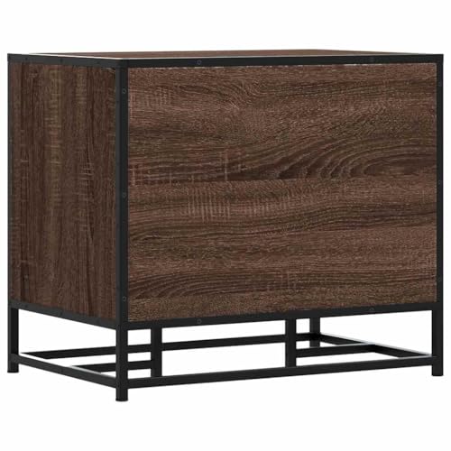 Banc à chaussures chêne et métal 60cm pour entrée compacte