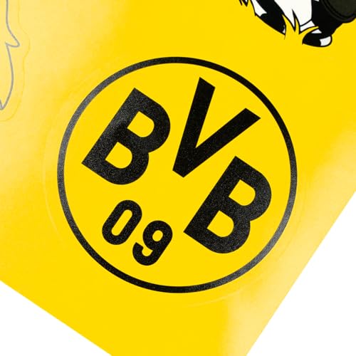 BVB Aufkleberkarte Kids, 5 Sticker mit Maskottchen und Logo, 14,5 x 21 cm, Wasserfest, Bunt