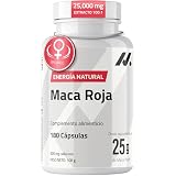 Maca Roja Mujer con Salvia, Fenogreco y Damiana - Apoyo Hormonal Femenino, Energía y Bienestar - 25.000 mg Equivalentes de Maca Roja en Polvo - 180 Cápsulas, 60 Dosis - Nyvos
